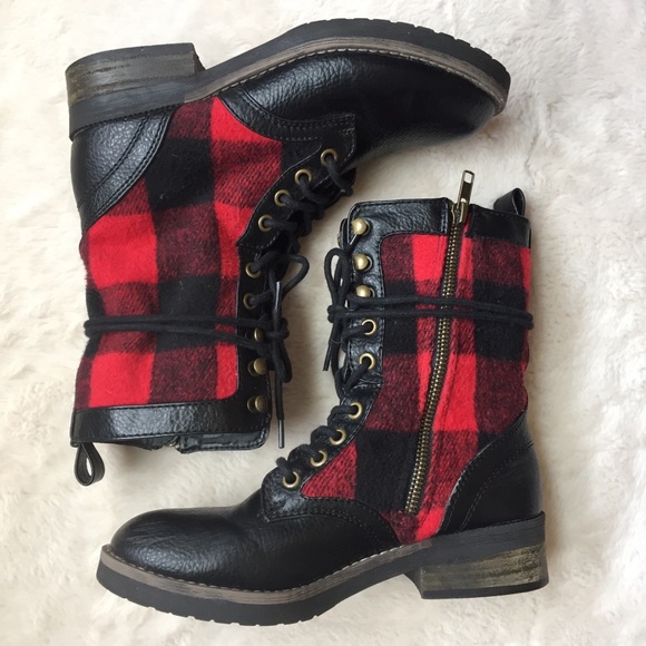 buffalo plaid shoes and boots